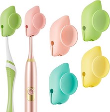 4 Pack Silicone Toothbrush Covers with Suction Cup, Travel Tooth Brush Cover ...