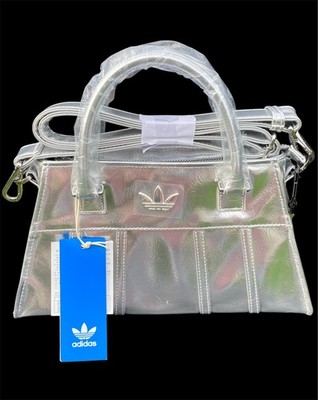 NWT Adidas Original AIRLINER HANDLE TOTE BAG Crossbody Bag SILVER METALLIC RARE