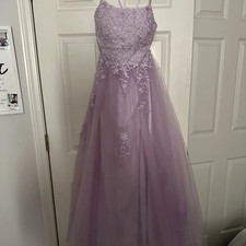 Lavender Floral Dress From Davids Bridal Size 10