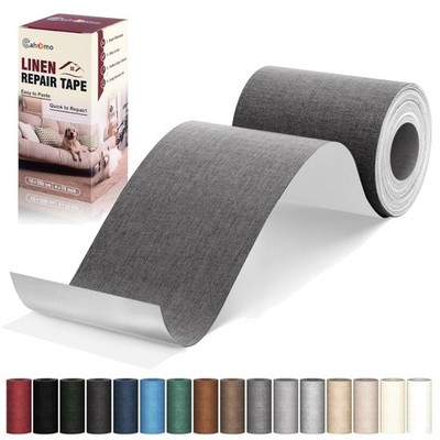 Flicken Selbstklebend Leinenstoff Reparaturpatches Dunkelgrau 10x200cm Reparatur