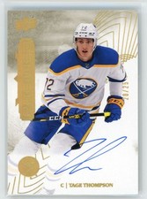 2022-23 UD Premier Tage Thompson 45 Base Gold /25 Auto