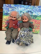 COPPIA ANZIANI I NONNO PEPI NONNA BETTI BAMBOLE VINTAGE DEGLI ANNI 70