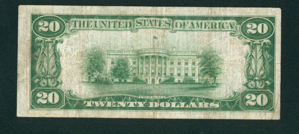 $20 1928 (( DARK GREEN SEAL )) Federal Reserve Note ** PAPER CURRENCY ...