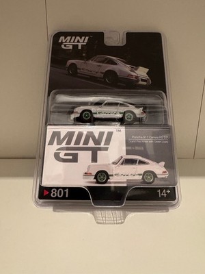 Mini GT 801 Porsche 911 Carrera RS 2.7 Grand Prix White with Green im Blister