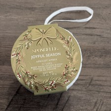 Spongelle Holiday Ornament Infused Bath Sponge Apricot Amber