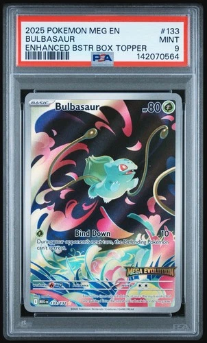 MINT PSA 9 Bulbasaur #133 Stamped | Mega Evolution Enhanced | Pokémon 2025