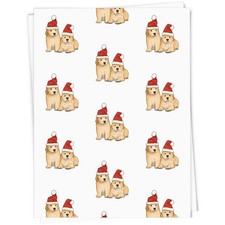 'Christmas Golden Retriever Puppies' Gift Wrap / Gift Tags (GI043671)