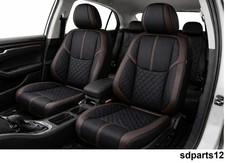 Bezüge Sitz- Kunstleder Schwarz - Brown Set Komplett für BMW Serie 1 3 5 X1 X3