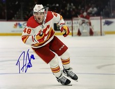 DENNIS GILBERT SIGNED CALGARY FLAMES 8x10 #2 - with COA