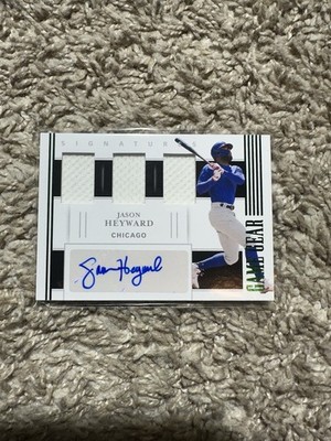 2021 Jason Heyward National Treasures Game Gear Triple Relic Autograph /5