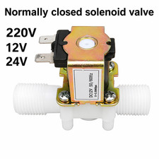 12V 24V 220V Solenoid Valve 1/2 3/4 Inch Electric Water Air Control NC Valve