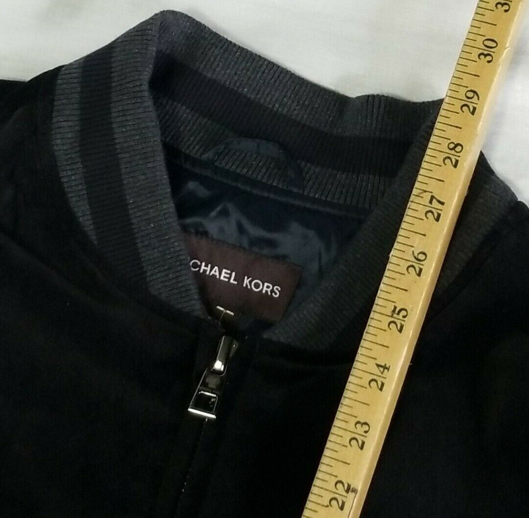 Michael Kors Jacket SZ 2XL Bomber Velvet Men's Regular Fit Black Grey NEW $400 image 10