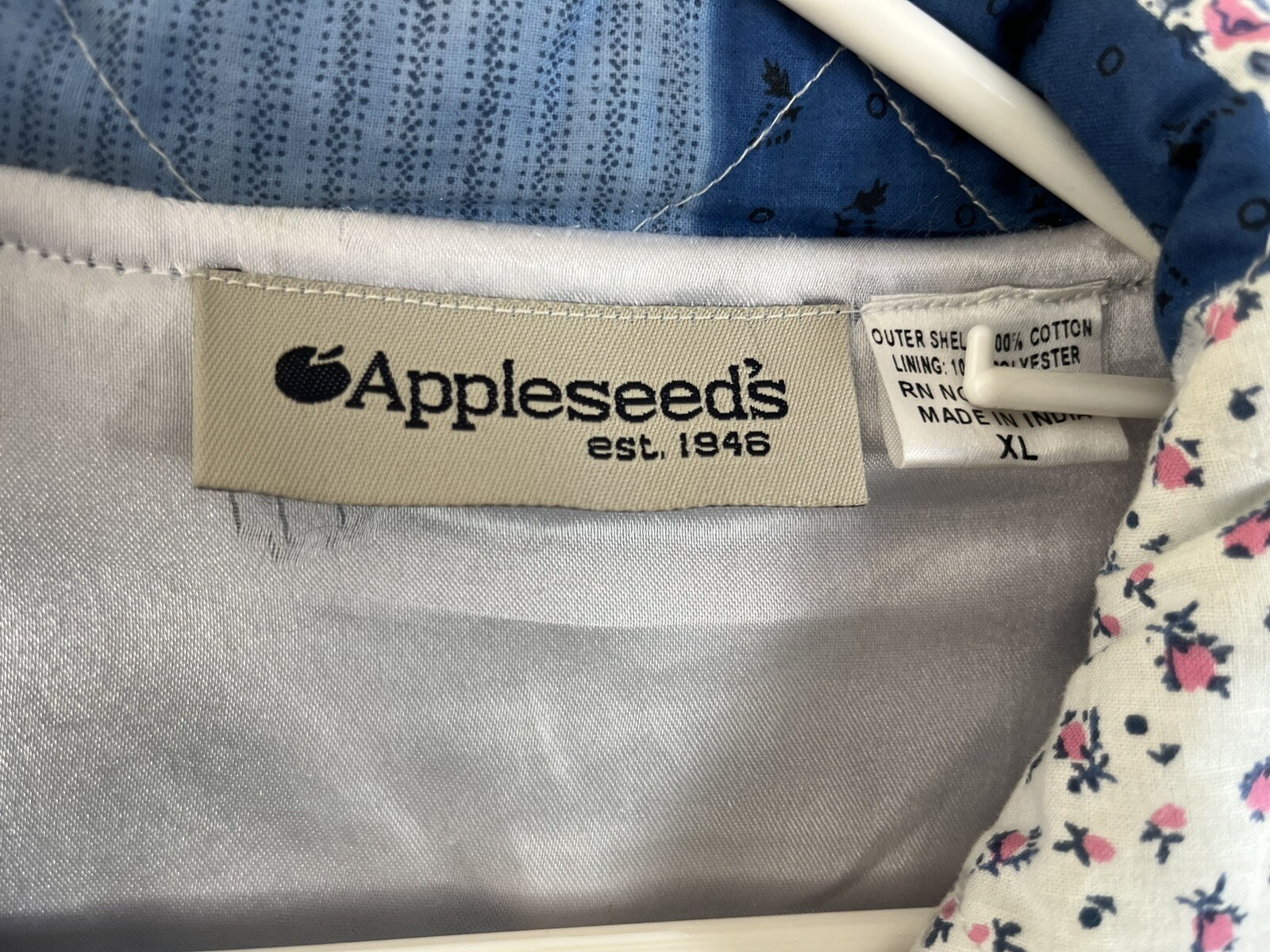 Appleseed Robe CHEATER QUILT grannycore farmhouse blue XL cabin eBay