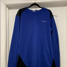 Columbia Sportswear Company Sweater Pull Over Men  s Size XL Blue Black Accents