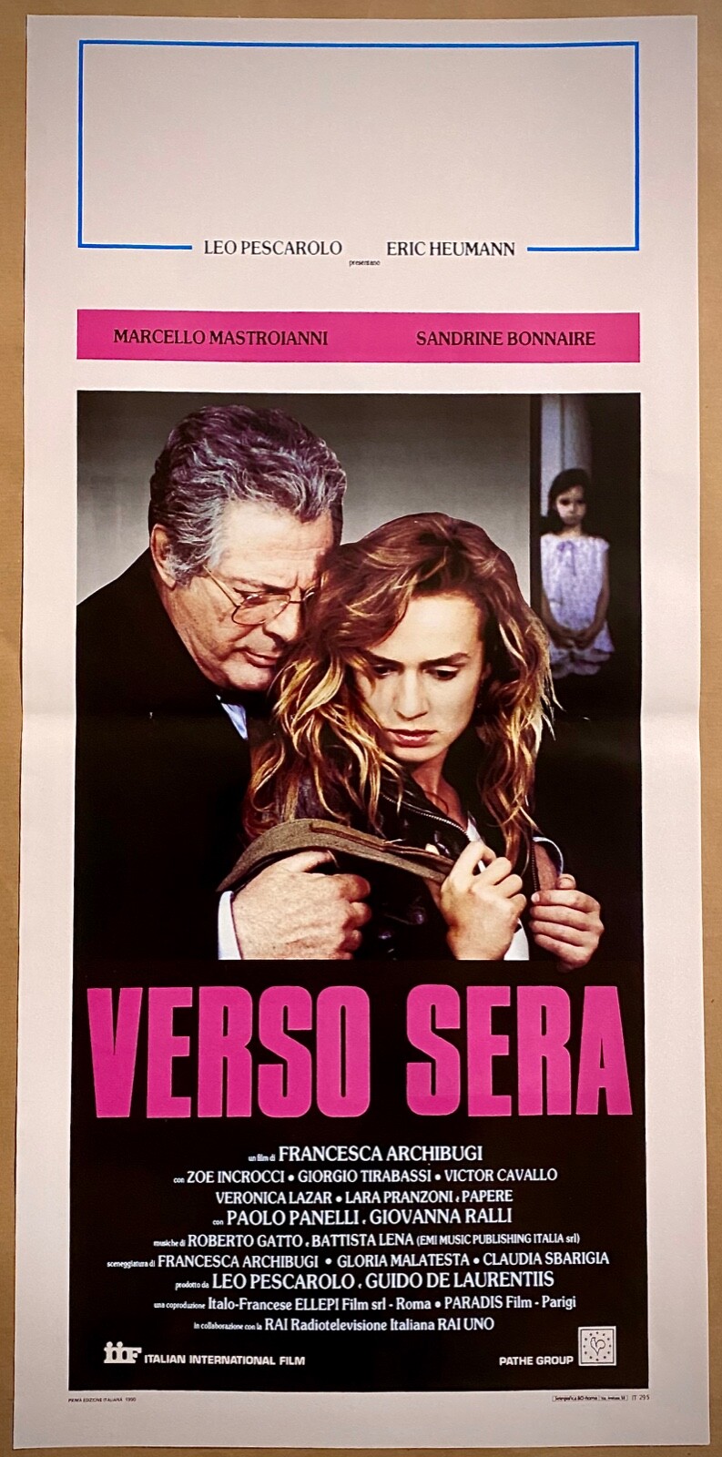 Locandina originale film Verso sera (1990) - Regia di Francesca Archibugi
