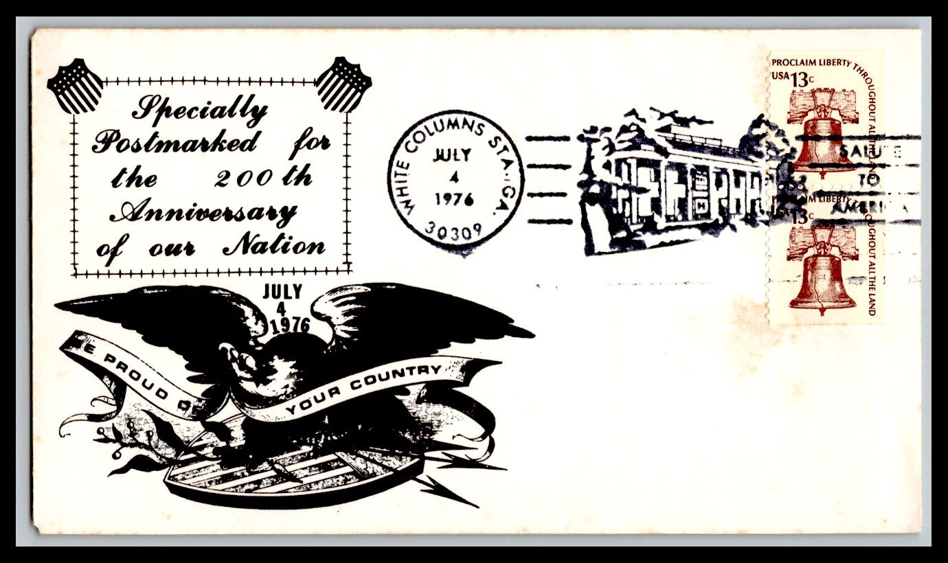 US Event 1976   Bicentennial , White Columns Sta. Georgia   , 3b220