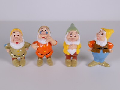 1993 Disney Snow White Seven Dwarfs PVC Figure Set Of 7 Vintage