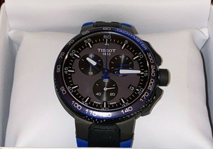 New Tissot T-Race Cycling T111.417.37.441.06 Chrono Dark Blue Strap Men's Watch | eBay