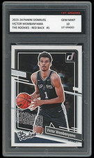 Victor Wembanyama 2023 Panini Donruss Rookies Red Back 1st Graded 10 Rookie Card