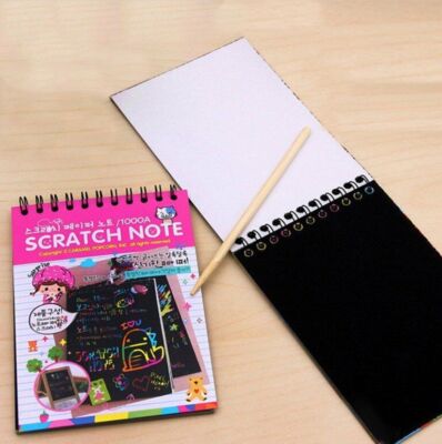 2PCS Magic Scratch Art Painting Book Paper Painting Colorful Educational Toys