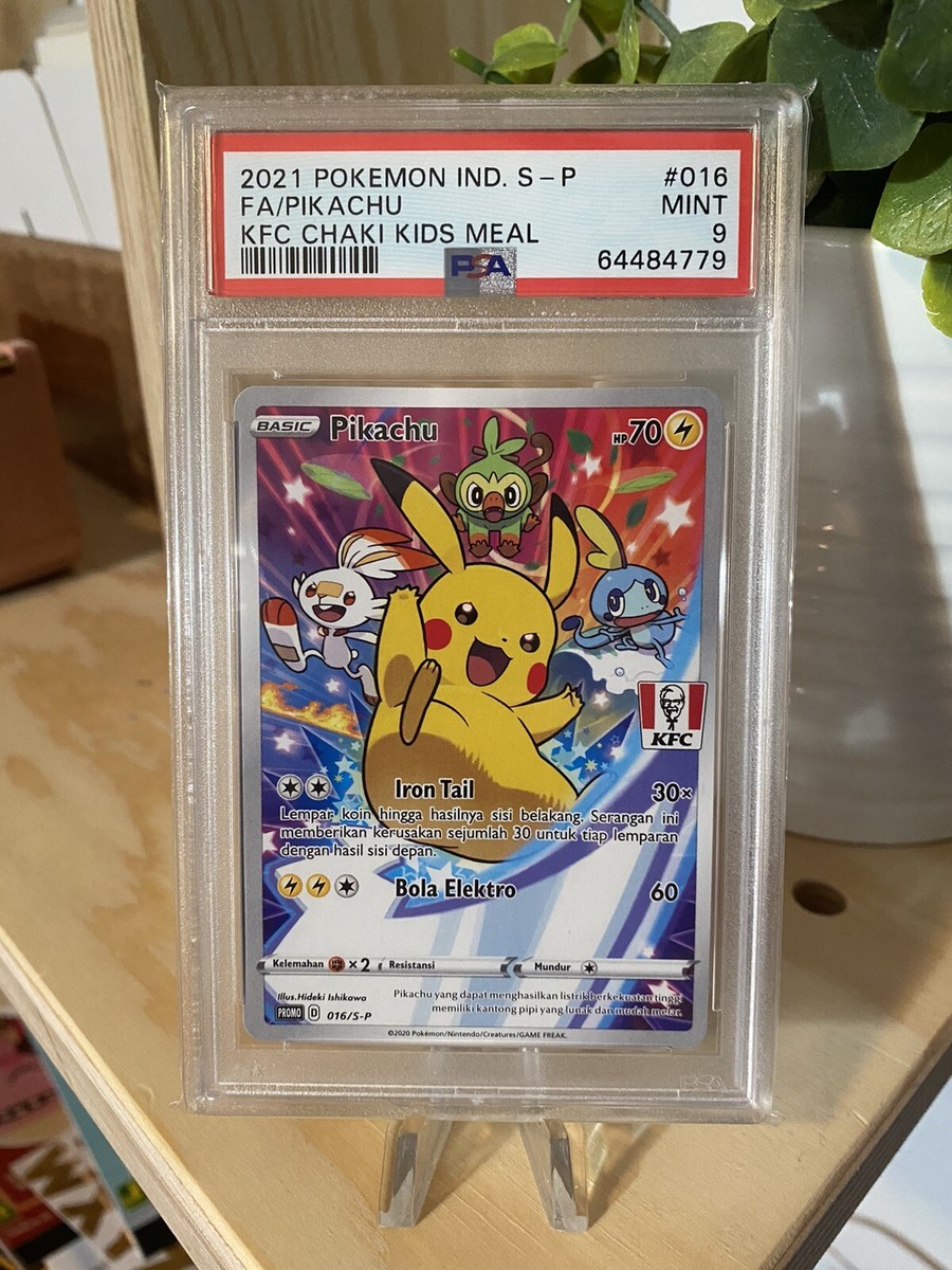 PSA 9 Pikachu KFC Promo Indonesia Exclusive 016/S-P Pokemon PSA 9 Pikachu KFC Promo Indonesia Exclusive 016/S-P Pokemon