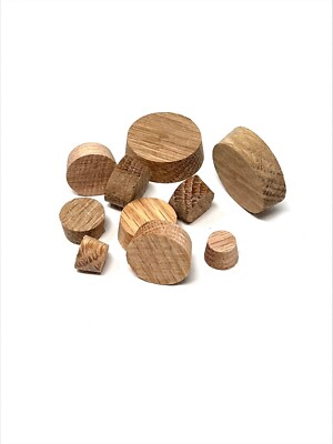 8 mm - 50 mm Eichenmaserung Massivholz Stecker Verdecken konische Eiche
