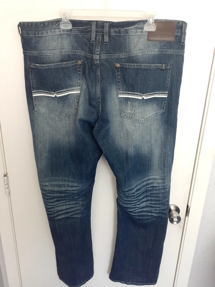 Buffalo David Bitton Six Basic Slim Straight Faded Jeans Men Measures 42W x 33L - Image 2 of 4