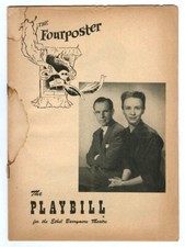Rare 1952 FOURPOSTER Ethel Barrymore Theatre PLAYBILL! Hume CRONYN Jessica TANDY