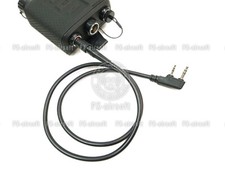 Invisio X50 PTT Radio Cable for Kenwood / Baofeng 2 pin mbitr,tri,tca,prc 148 