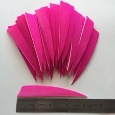 50PCS 4 Inch Pink Shield Fletches Fletching Vanes Feathers RW LW