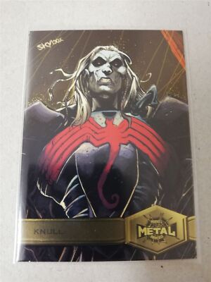 Spider-Man Marvel Metal Universe Light FX Gold Base Card #142 Knull