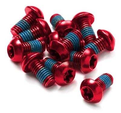 Viti Reverse Per Manovella Bicicletta MTB – Set Da 4 – Rosso 7mm – Compatibili Shimano