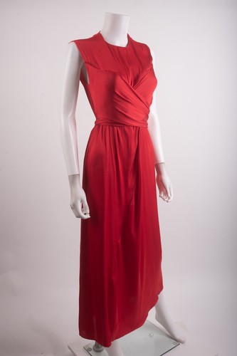 Zara Womens Midi Dress Size S Red Satin effect Cocktail Evening 8573/128 NWT - Picture 3 of 7