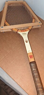Raquette Tennis Vintage Wilson Jack Kramer – Bois – Taille 4 3/4 – Dé Dicacée – Occasion