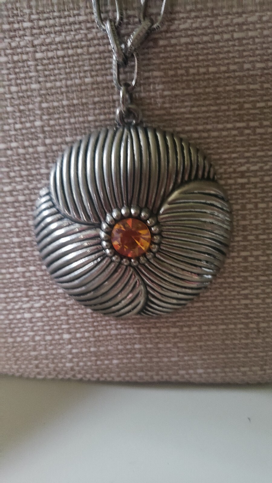 1960's Boho/Hippie Pendant Necklace Gem
