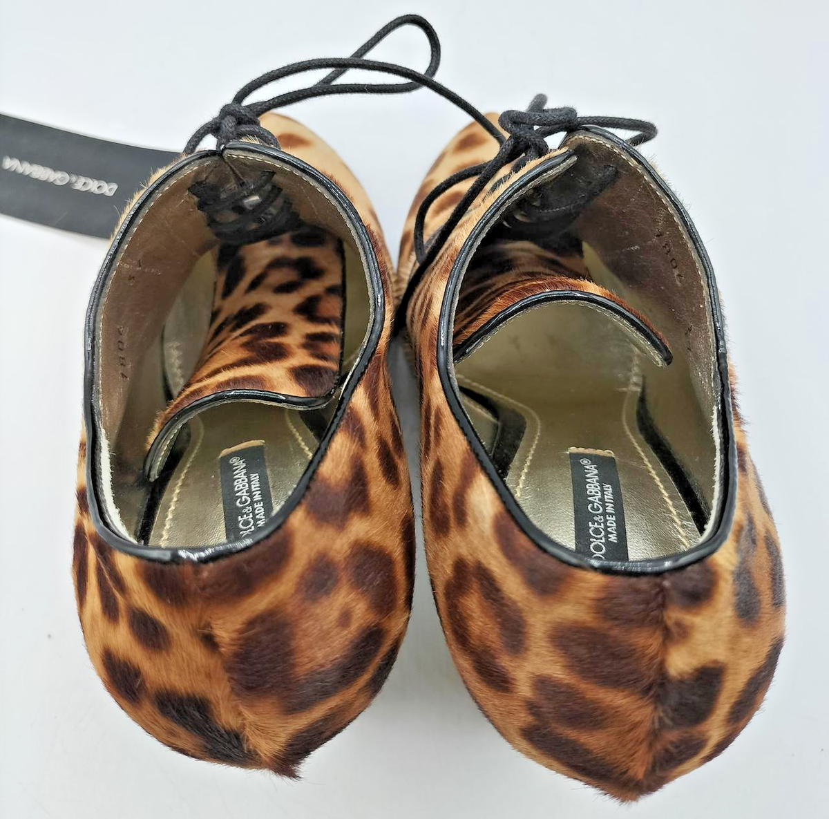 DOLCE&GABBANA★素敵！Leopard-print calf hair ankle boots Dolce&Gabbana Leopard Print Calf Hair Ankle Boots/Booties