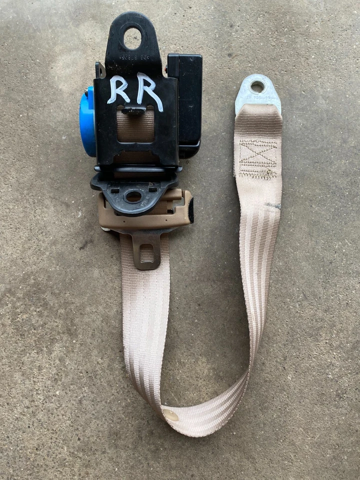 98-00 1998 DODGE DAKOTA RIGHT PASSENGER REAR SEAT BELT RETRACTOR TAN EXT CAB - Image 2 of 4