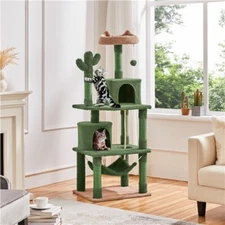 62.5″ H Cactus Cat Tree Tower Activity Center Cat Furniture Scratching Post 