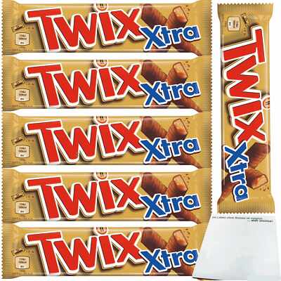 Twix Xtra Schokoladen-Riegel Doppelriegel 6er Pack 12x37,5g Riegel usy Block