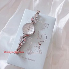 Japan Anime Cinnamoroll Spring Wreath Metal Wrist Watch Mechanical Watch Gift