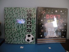 3 ring binder vinyl fun notebooks ASoceer and Dont Quit your day dream K1