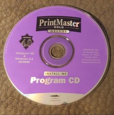 PrintMaster Gold Deluxe Version 4.0 Program CD WINDOWS 95 and 3.1 INSTALL ME