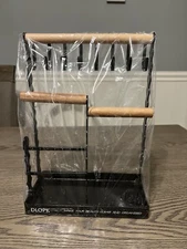 Necklace Holder,6 In 1 Metal & Wood Jewelry Stand for Necklace Organizer-Storage