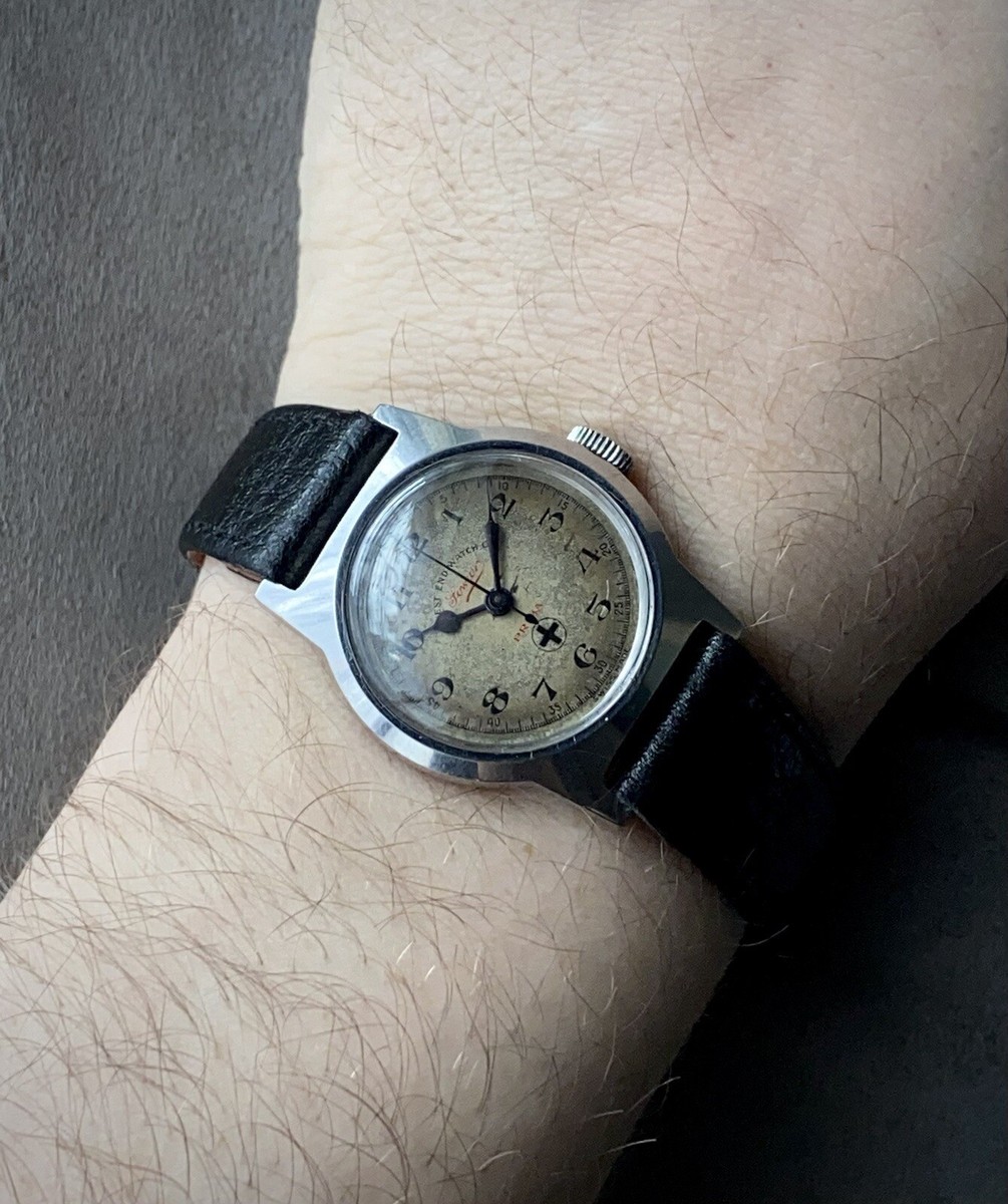 時計 40s WEST END WATCH CO. Sowar Prima 1940s West End Watch Co Sowar Prima Civil Service India, sweep