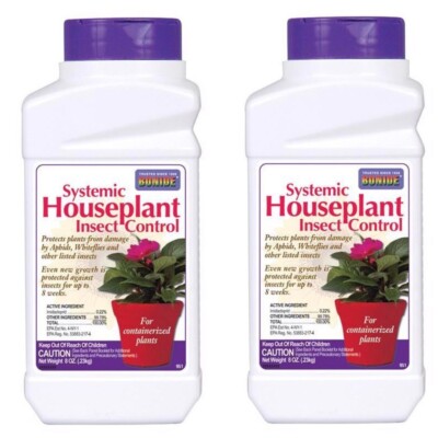2 ~ Bonide Systemic HOUSEPLANT INSECT CONTROL Plant Bug Ants Roaches Spiders 8oz