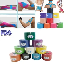 Two Roll Elastic Kinesiology Sports Tape Muscle Pain Care Therapeutic Waterproof