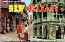 Greetings from New Orleans, The Paris of America, Louisiana Multiview Postcard
