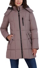 Nautica Women's Heavyweight Puffer Jacket With Faux Fur Lined Hood X-large, Clay