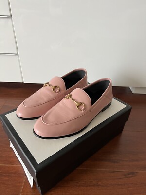 Gucci Brixton Horsebit Leather Loafer Women's Pink 37.5 | eBay