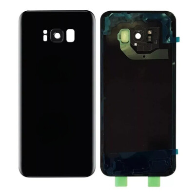 For Samsung Galaxy S8+ Plus Battery Door Glass Back Cover Black +camera lens new